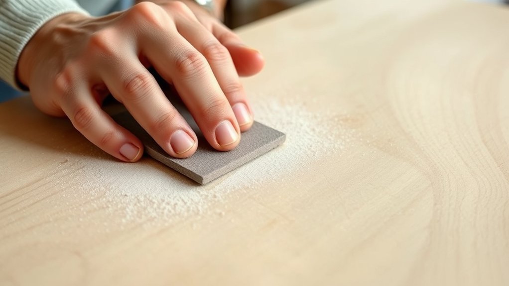 even pressure proper maintenance careful sanding