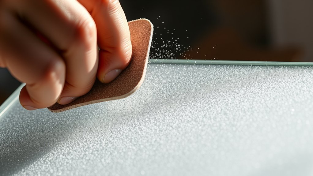 fine grit sanding preserves texture