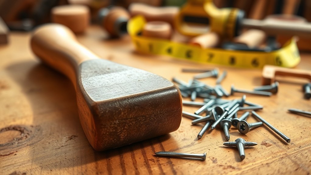 fit hammer handle securely trim sand