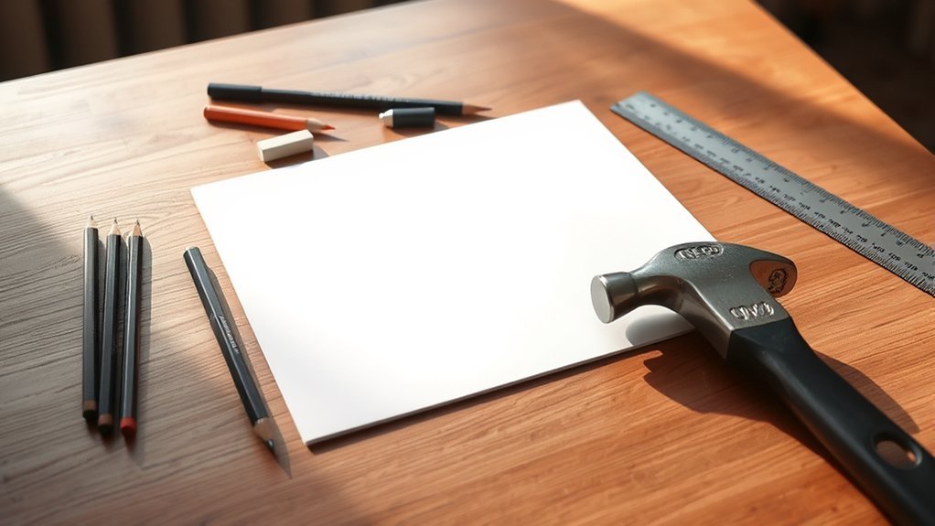 gather drawing materials and pencils