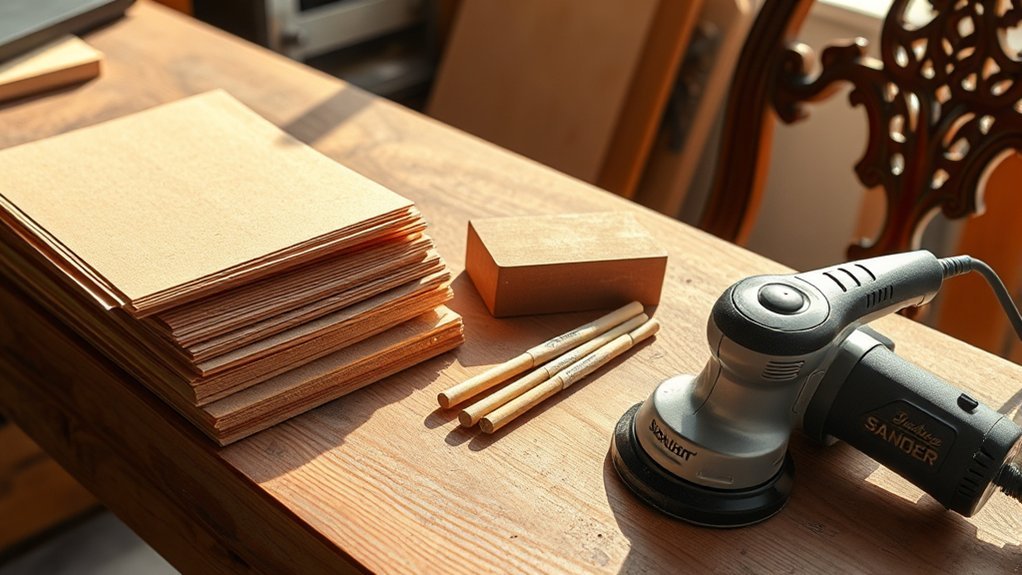 gather precise sanding tools carefully