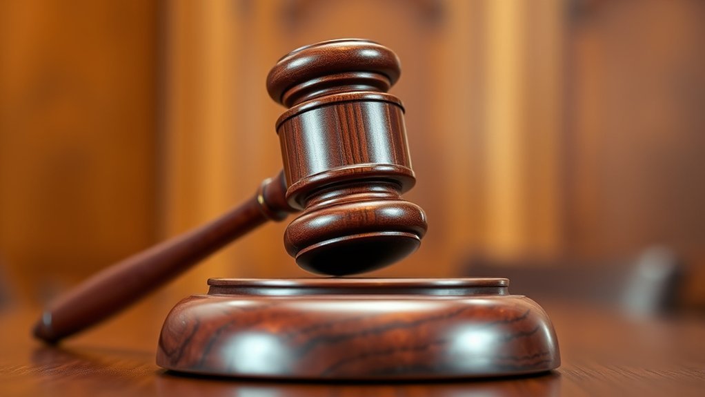 gavel symbolizes courtroom authority and order