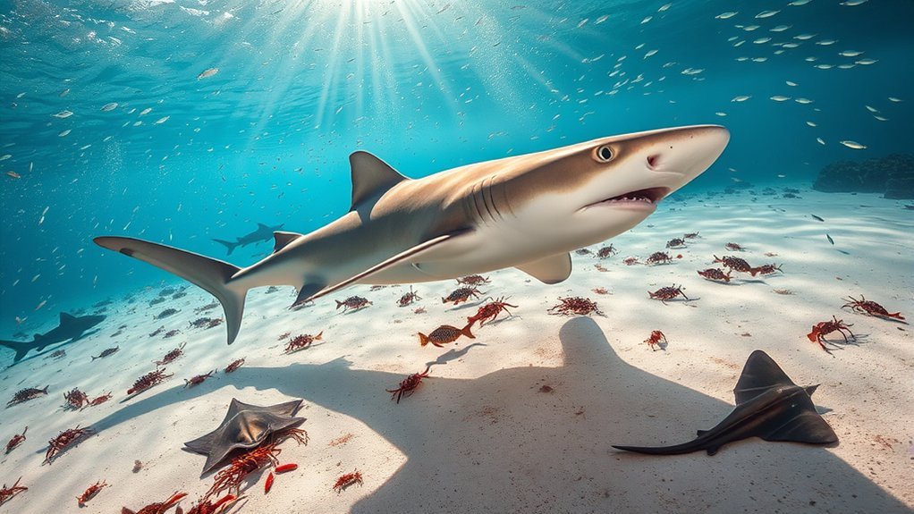 hammer sharks diverse benthic prey opportunistic
