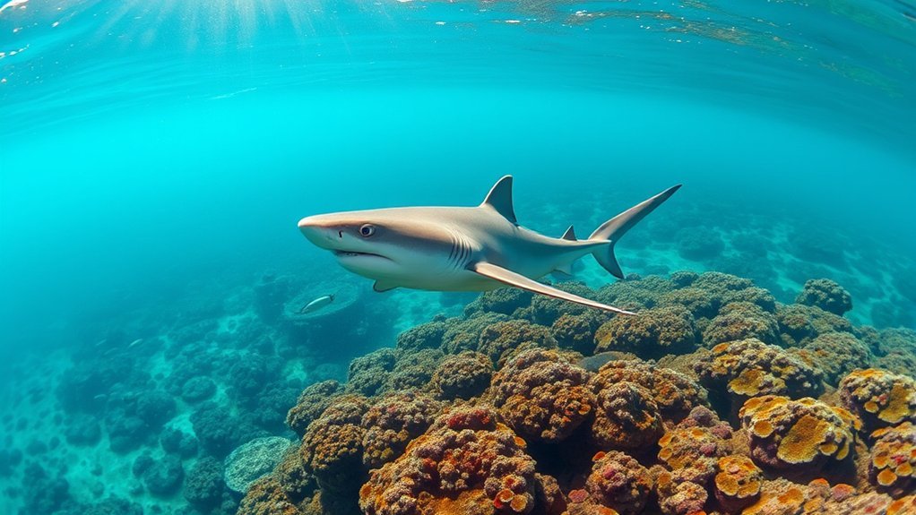 hammerheads inhabit warm temperate reefs