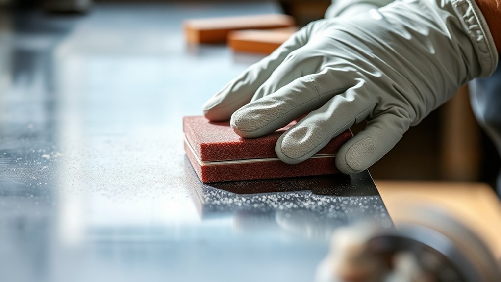 hand sanding metal tools control safety