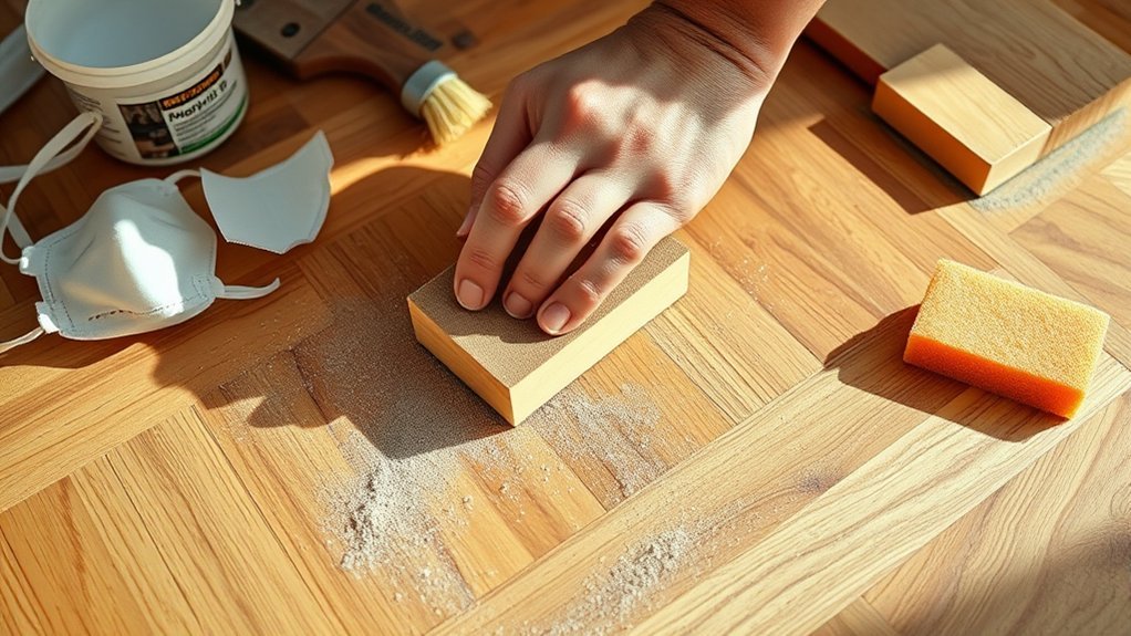 hand sanding parquet supplies list