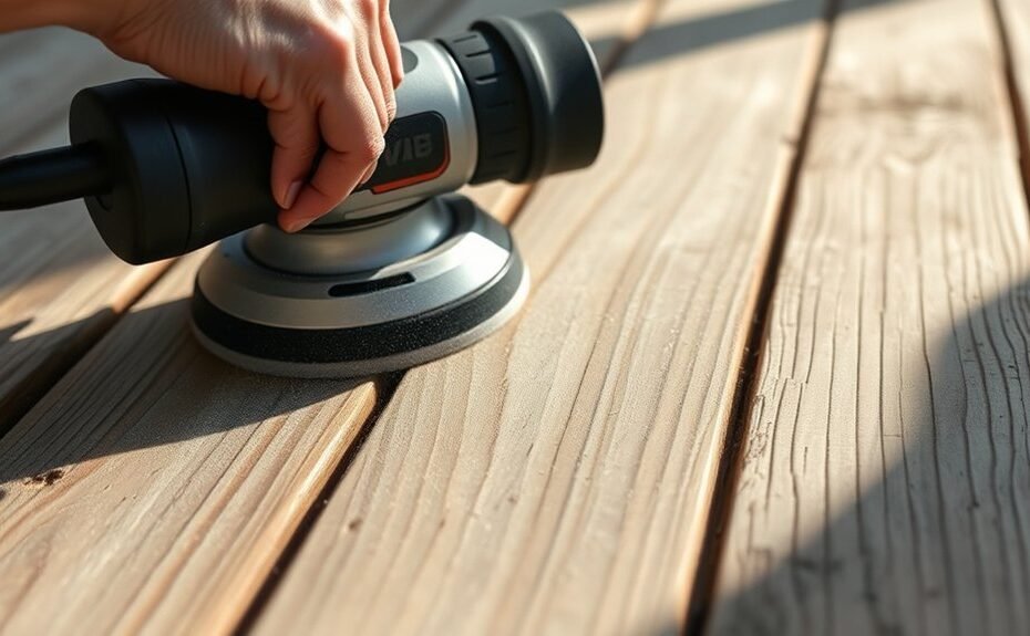 how long to sand deck