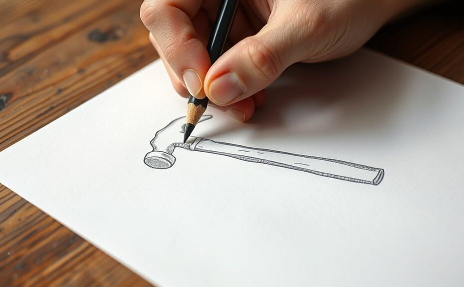 how to depict a hammer