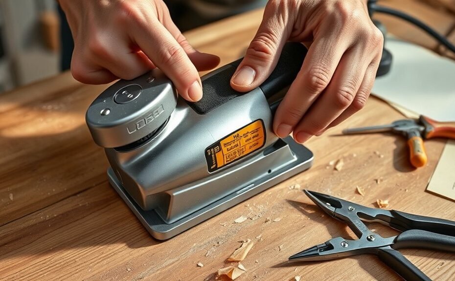 how to repair palm sander