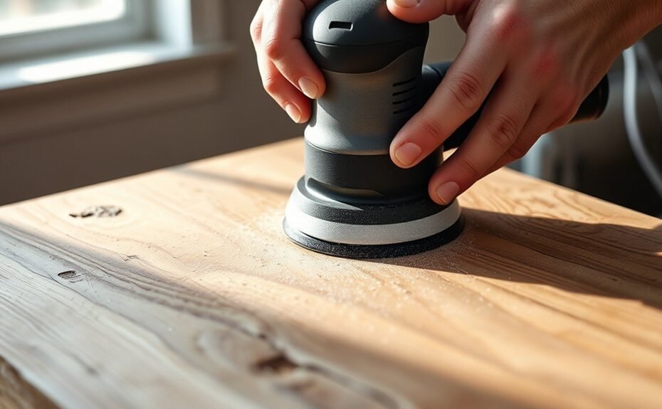 how to sand with electric sander