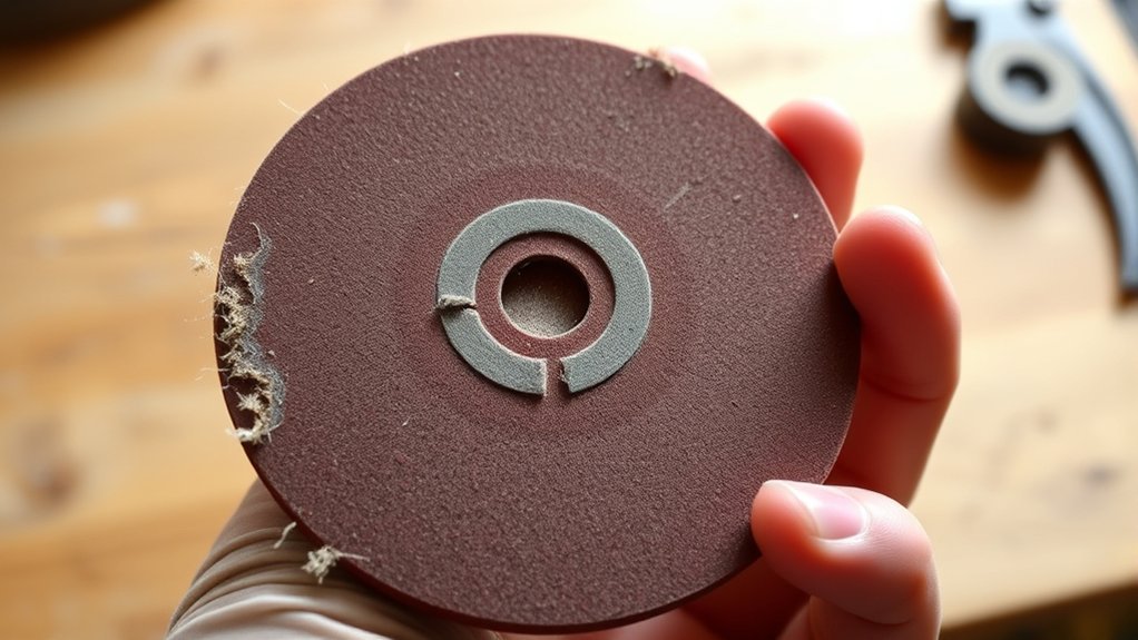 inspect sander pad for wear