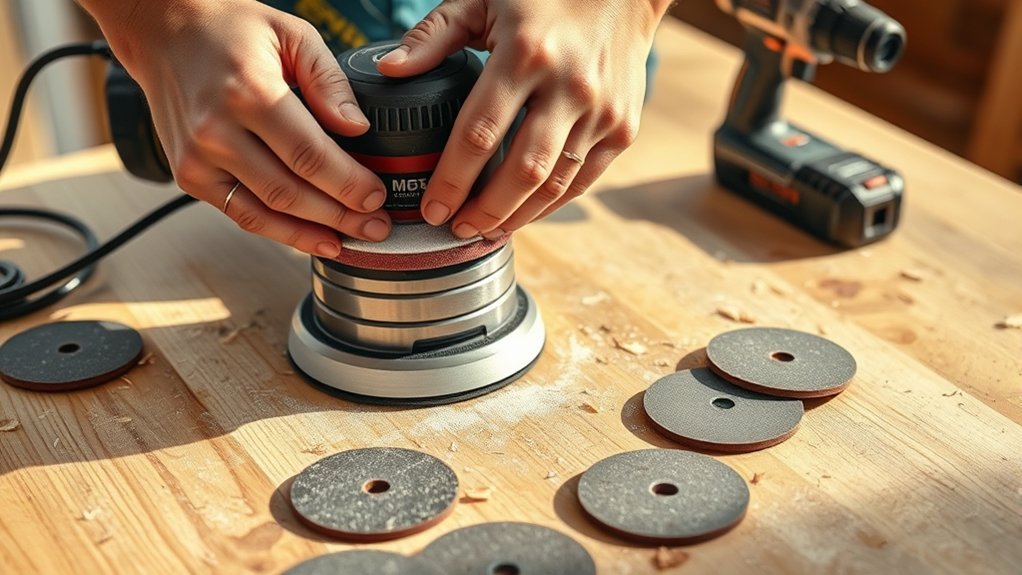 inspect secure and adjust sander