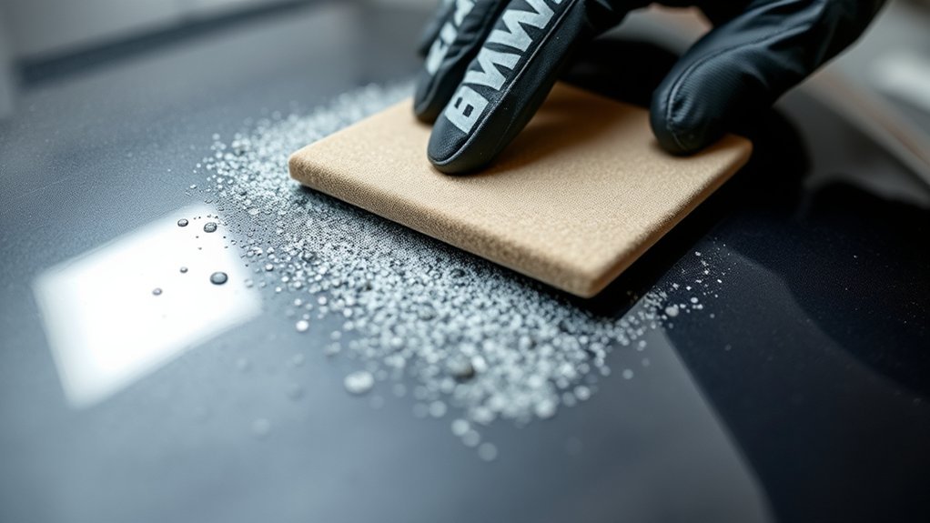 keep sandpaper consistently wet during wet sanding