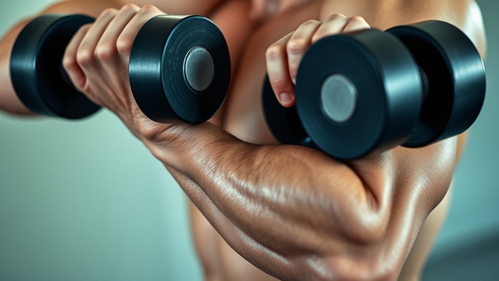 keep wrists straight controlled curls
