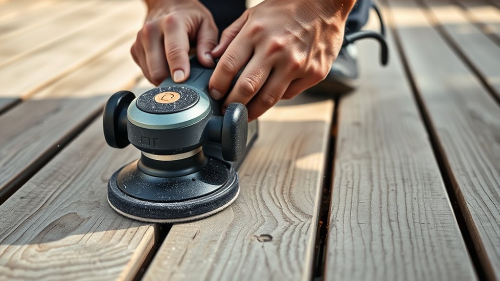 orbital sander for deck prep