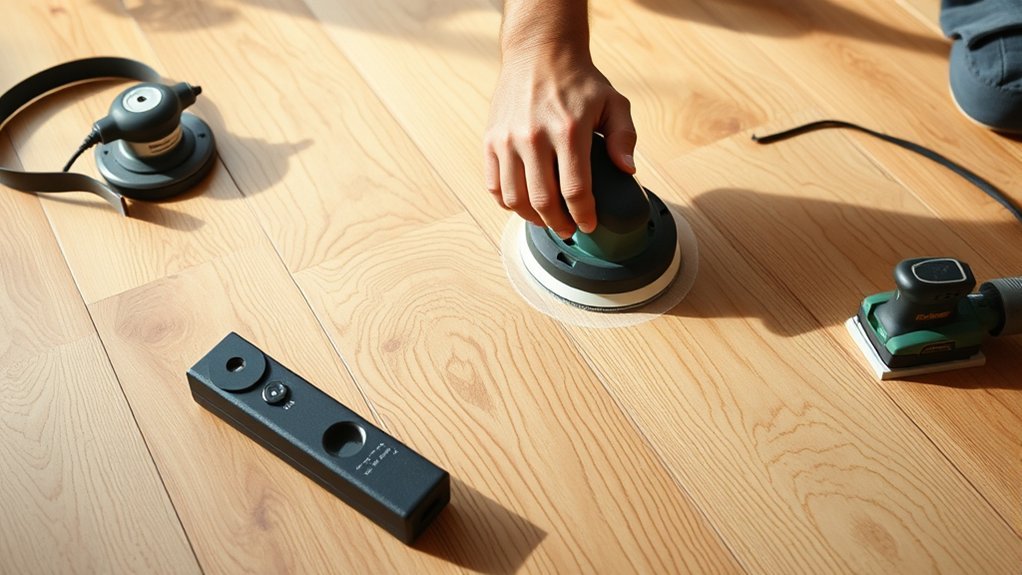 orbital sander preserves hardwood