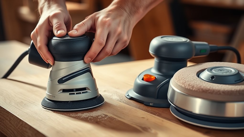 palm vs orbital sander mechanics motion wear dust