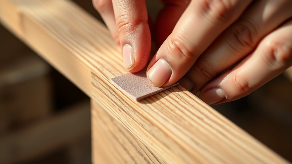 precise hand sanding for corners