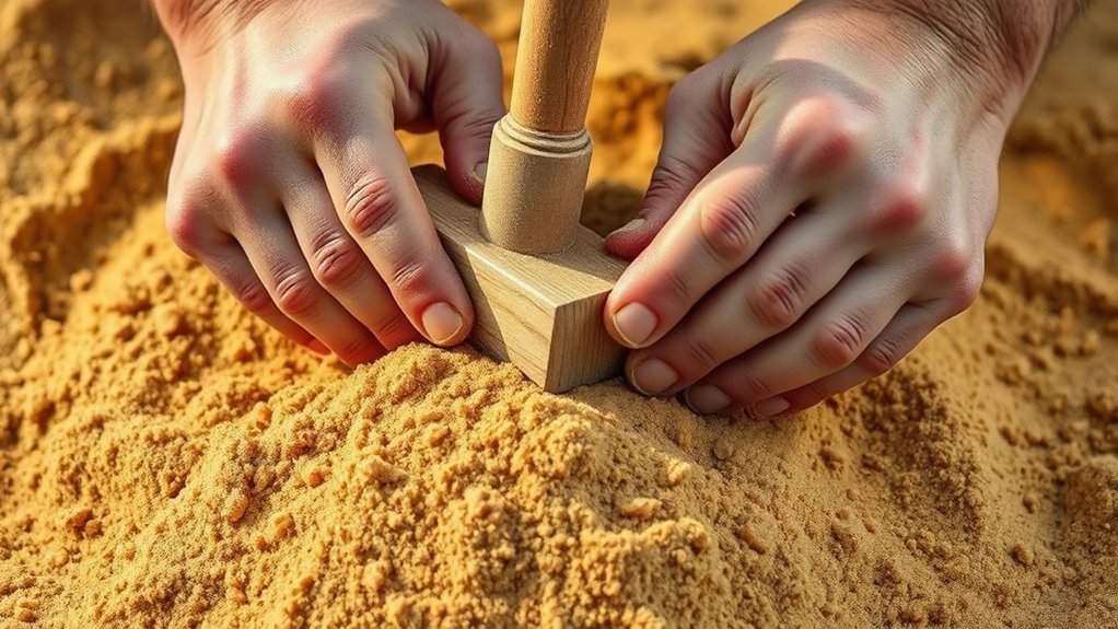 proper sand compaction ensures stability