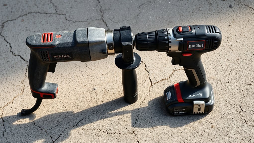 regular drill for concrete insufficiency