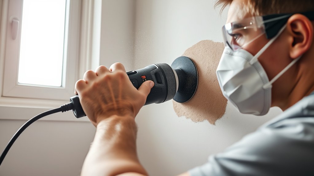 safe electric sander wall prep dust collection