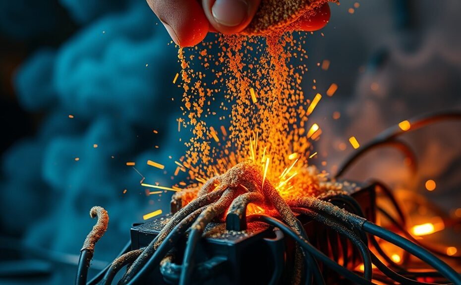 sand can smother electrical fires