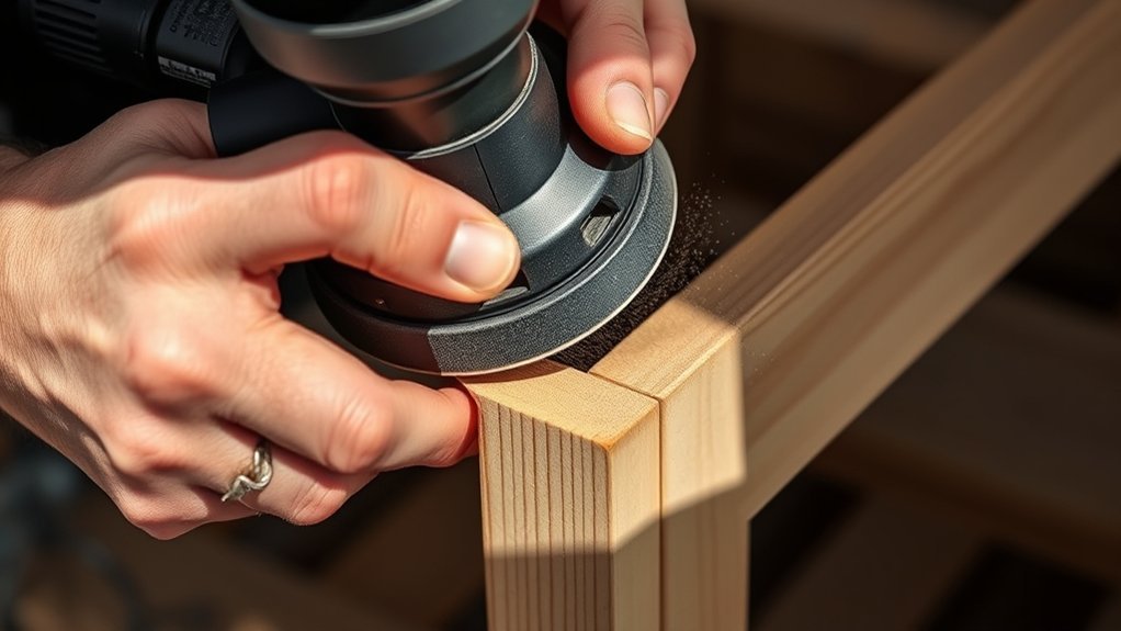 sanding corners with precision technique