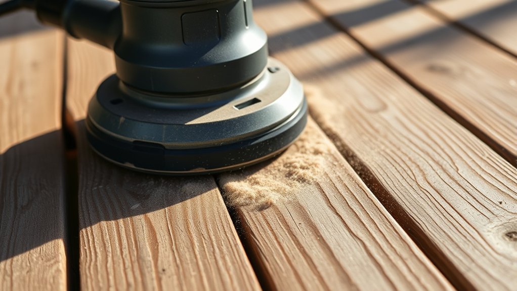 sanding deck grit technique timing