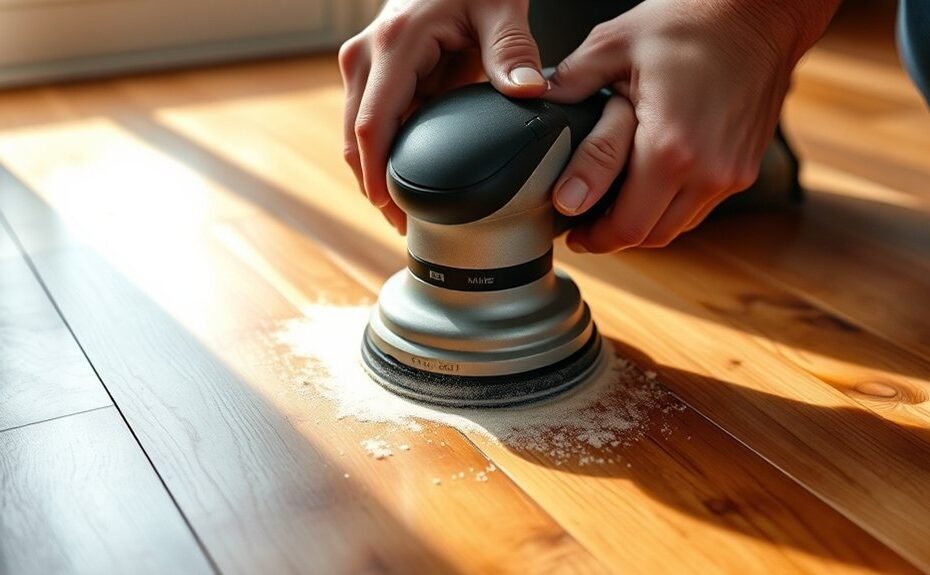 sanding hardwood floors by hand