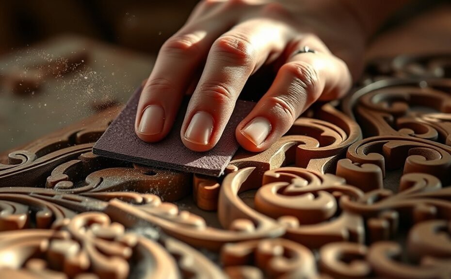 sanding small intricate features
