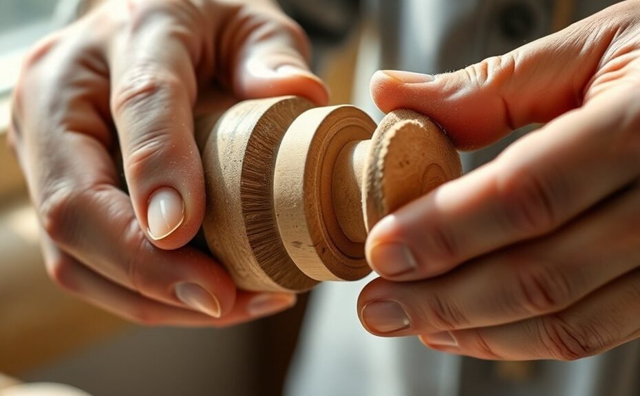 sanding spindles by hand