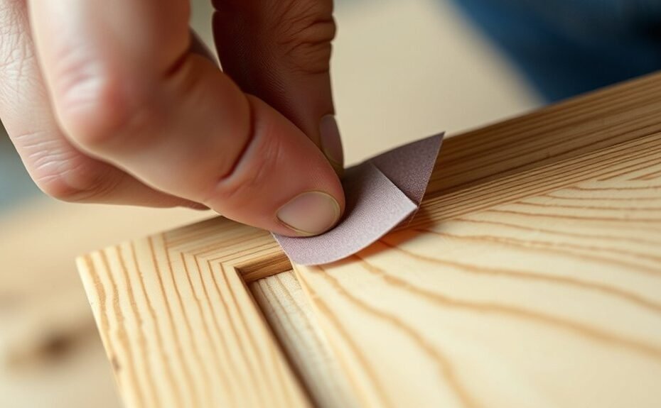 sanding tight corners by hand