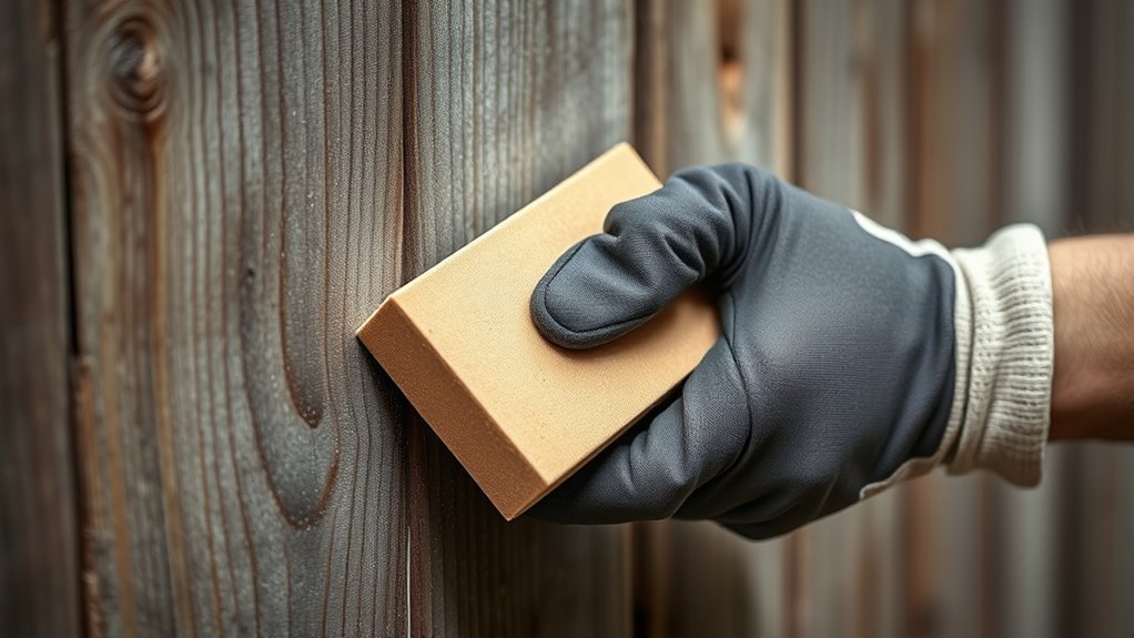 sandpaper grit progression for fence refinishing