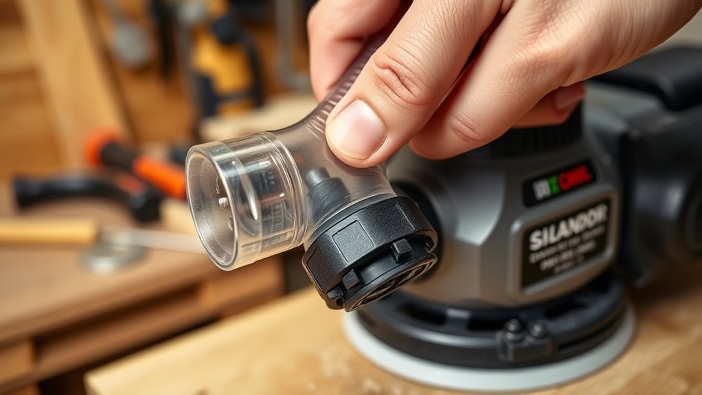 secure airtight sander vac connections