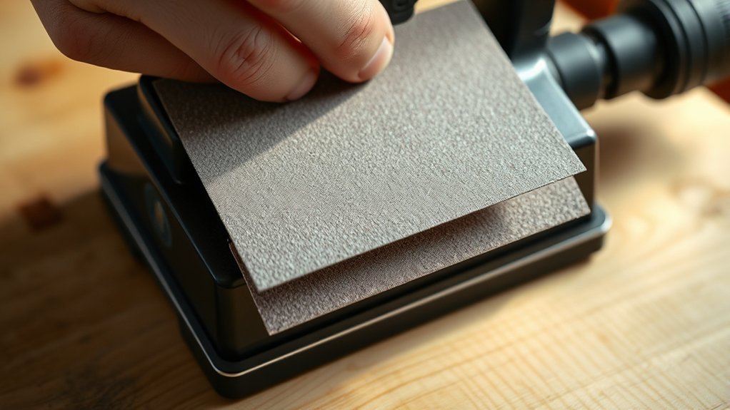 secure sandpaper to palm sander properly