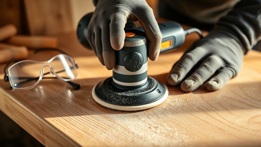 securely sand with safety checks