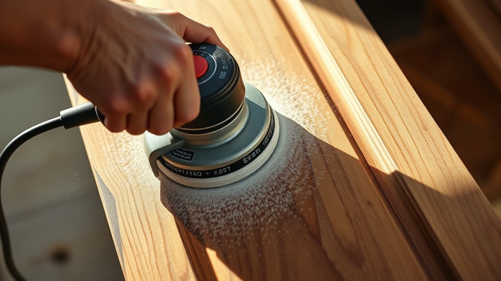 smooth even cabinet sanding finish