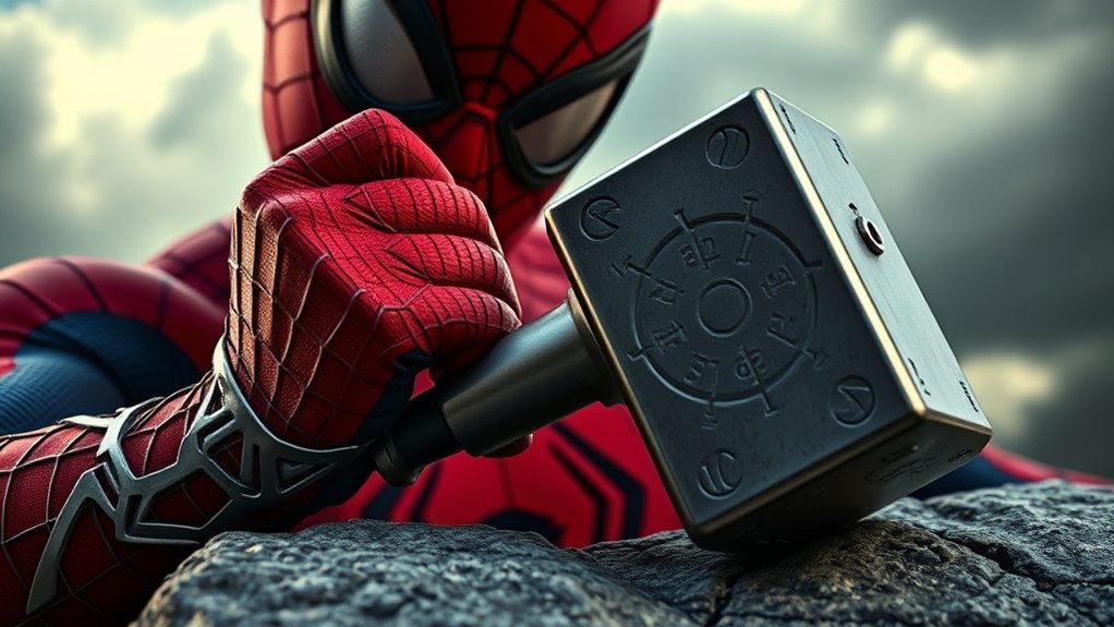 spider man s worthiness tests mjolnir