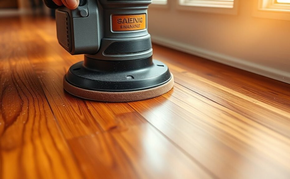 using orbital sander on hardwood floors