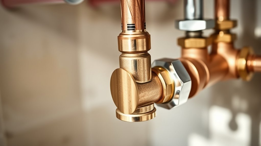 water hammer arrestors near entry