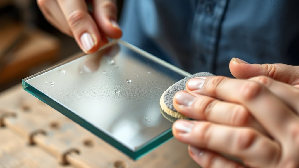 wet sand glass for smooth finish