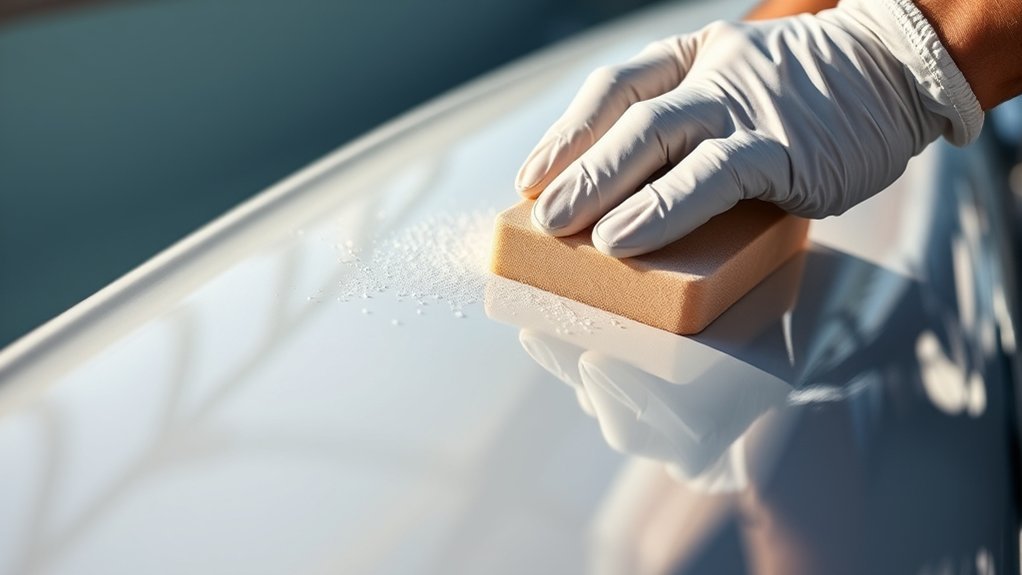 wet sanding with water throughout