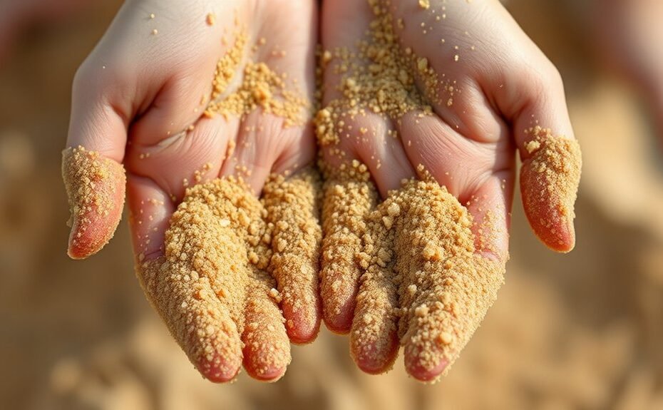 why kinetic sand sticks hands